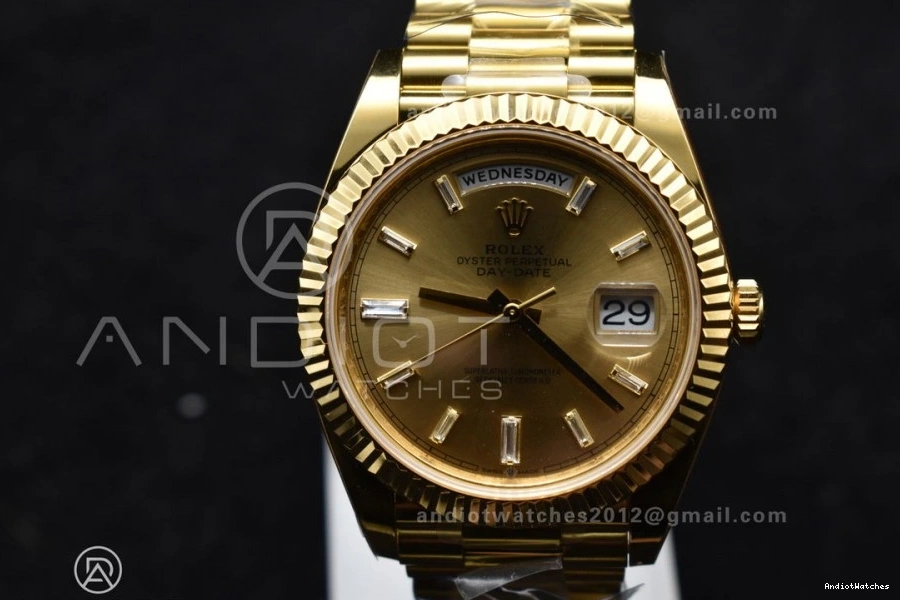 ARF 1:1 228238 YG Gold Bracelet Sustainable Date Best Edition Day Weight) 40 President Dial 654 VR3255 Crystal On (Gain 1001